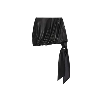 Helmut Lang Bubble Leather Miniskirt