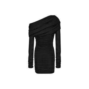 SAINT LAURENT Long-Sleeved Dresses Women's Black