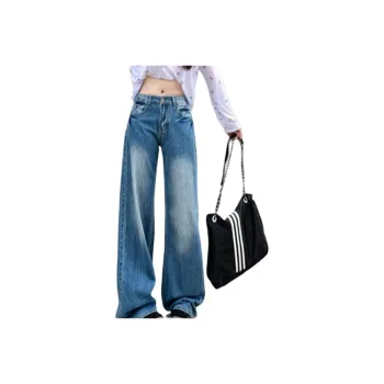 YINLEI Jeans Women's Stone-Ground Blue