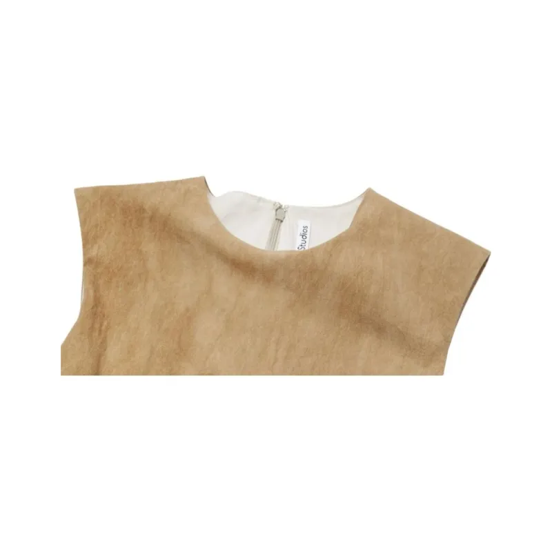 Acne Studios SS24 Sleeveless Dress Women's Cool Beige-3