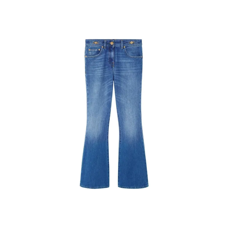 VERSACE Medusa Logo Flared Jeans-0