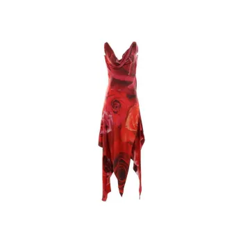 Roberto Cavalli Garden Rose print Dress
