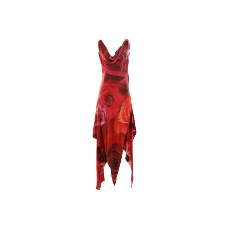 Roberto Cavalli Garden Rose print Dress-0