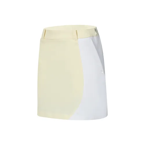 FILA Golf Series SS24 Casual Short Skirts Women's Pear Blossom Yellow