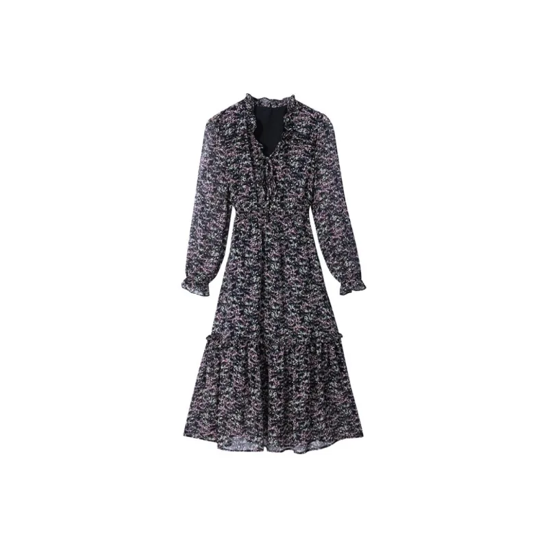 NINE WEST Long Sleeved Dresses Women's Floral-0