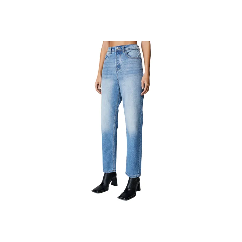 NASTY GAL Denim Core Collection The Denim Straight Leg Jeans Jeans Women's Washed Blue-0