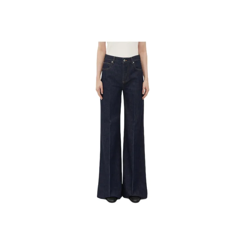 Bottega Veneta Mid Rise Palazzo Jeans-0