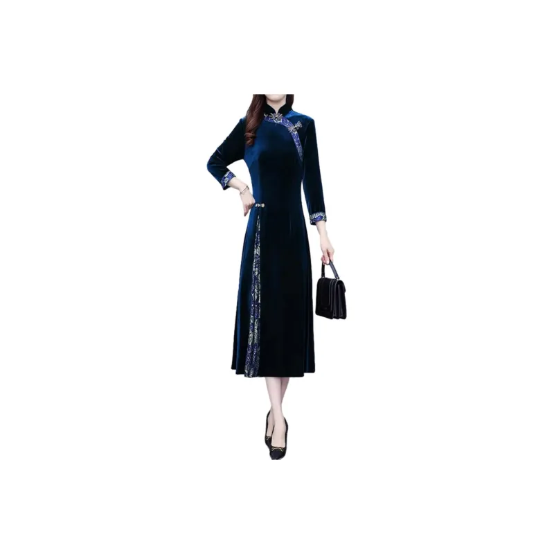 Mapping Long Sleeved Dresses Women's-2