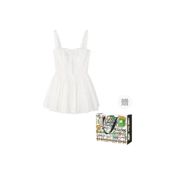 BVODE Slip Dresses Women's White Shopping Bag