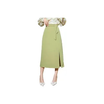 SMEN Casual Long Skirts Women's Green