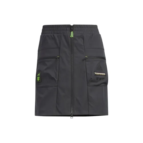 Adidas X Transformers Co branded Series Cargo Short Skirts Women's Carbon Black