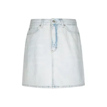 Calvin Klein Denim Short Skirts Women's Denim Light Blue