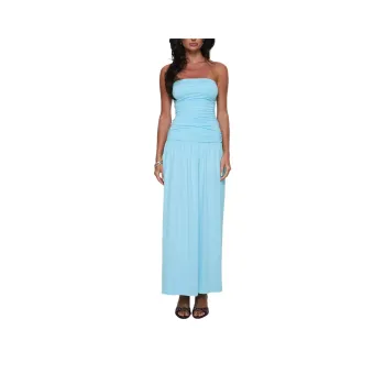 PRINCESS POLLY GLORIE STRAPLESS MAXI DRESS Sleeveless Dress Women's LIGHT BLUE/Light Blue