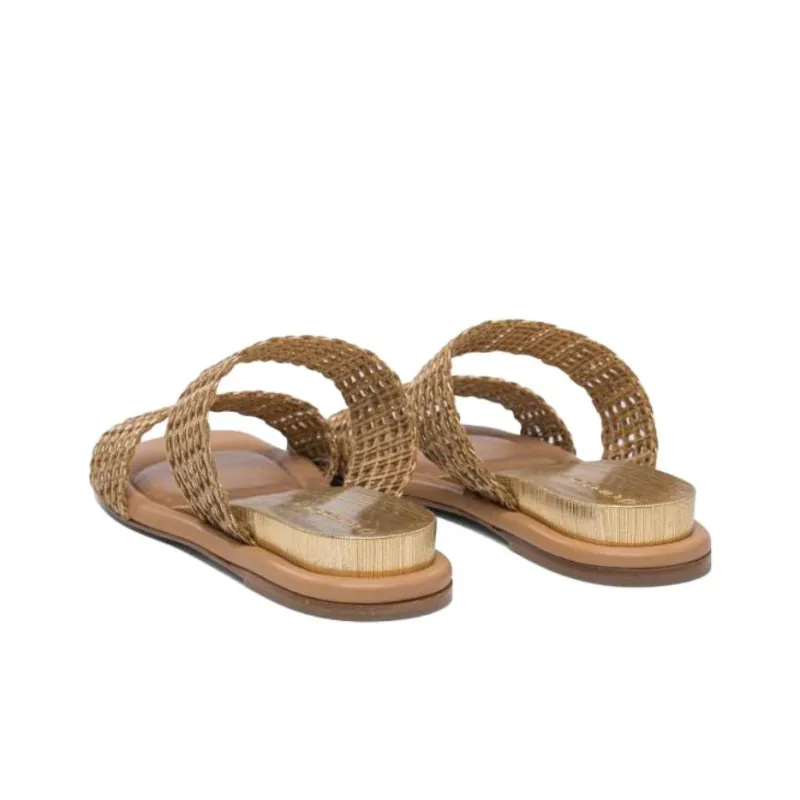 Casadei Slip Resistant Slide Slippers Women's Gold-3
