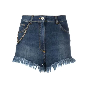 Elisabetta Franchi Denim Shorts Women's Blue