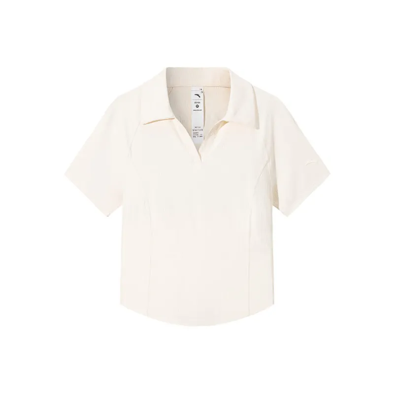 Anta Variety Training Collection Polo Shirt Women's Ecru-0