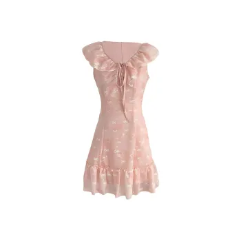 IQC Sleeveless Dresses Women's Peach Pink