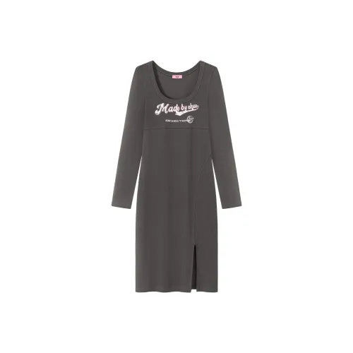 CHUU Long Sleeved Dresses Women's Carbon Gray