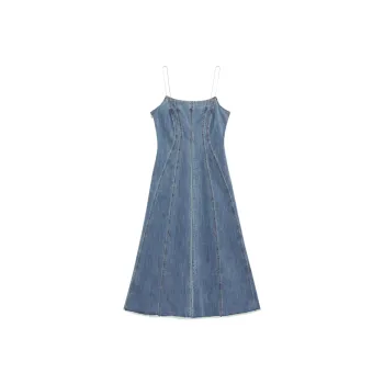 Bebe SS24 Slip Dress Women's Denim Blue