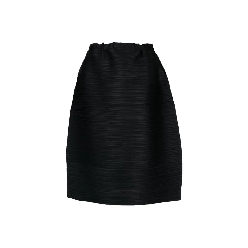 PLEATS PLEASE ISSEY MIYAKE SS23 Casual Long Skirt Women's Black-0