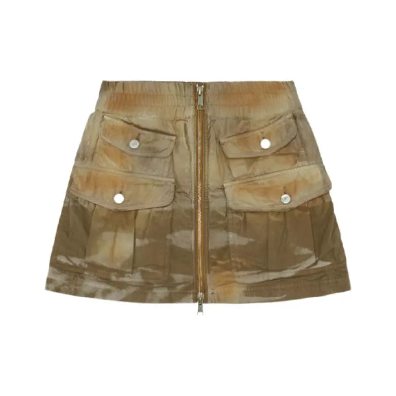 DIESEL Casual Short Skirts Women's Brown-0