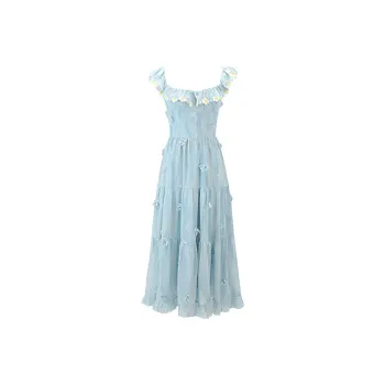 COVT Sleeveless Dress Women's Aqua Colorful Blue