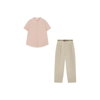 IHIMI Casual Suit Women's Muted Pink+Khaki