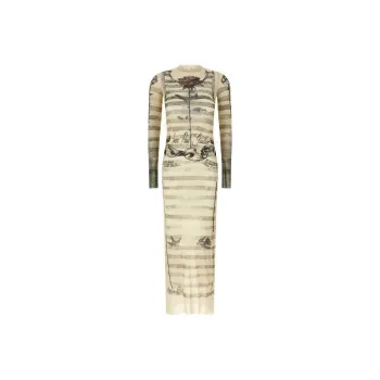 Jean Paul Gaultier Long Sleeved Dress Women's Beige