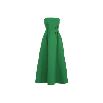 ELIE SAAB Inverted darts Strapless Dress