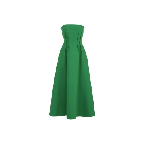 ELIE SAAB Inverted darts Strapless Dress
