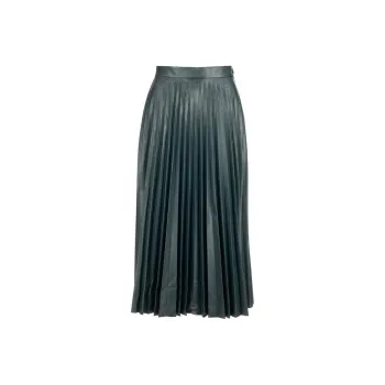 MM6 Maison Margiela Faux-leather Pleated Midi Skirt