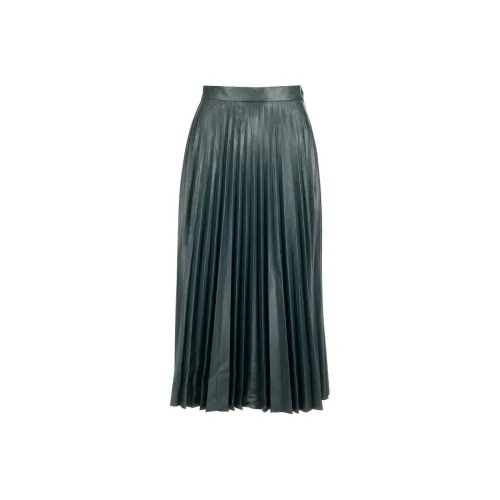 MM6 Maison Margiela Faux leather Pleated Midi Skirt