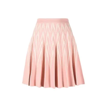 Alexander McQueen Zig zag Knit Pleated Skirt