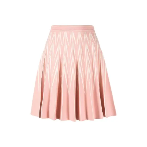 Alexander McQueen Zig zag Knit Pleated Skirt