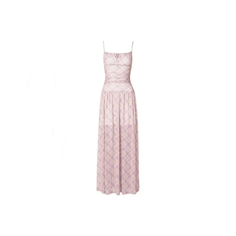 DOSOHEB Slip Dress Women's Pink Purple-0