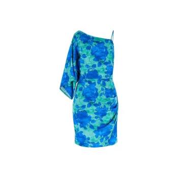 GUESS Long Sleeved Dresses Women's Royal Blue Multicolor