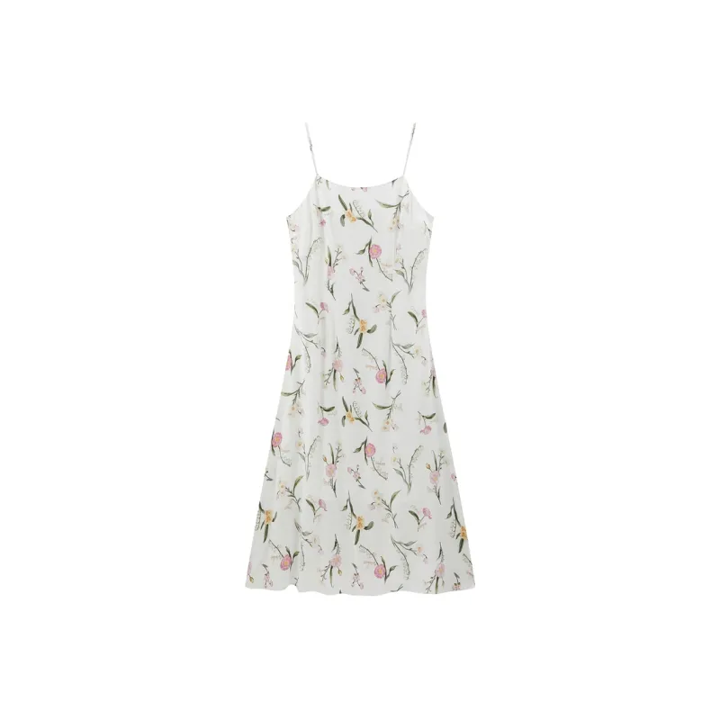 PEACEBIRD Slip Dress Women's White Camisole-0