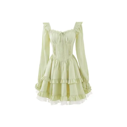 Incolore Long Sleeved Dresses Women's Green