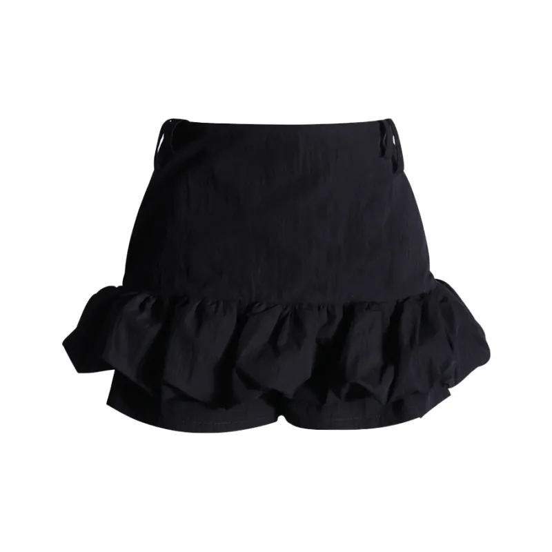 FHMY Casual Short Skirts Women's Classic Black-0