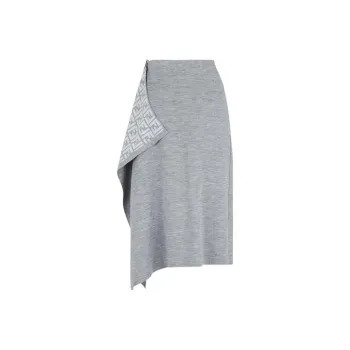 FENDI Asymmetrical Hem Midi Skirt