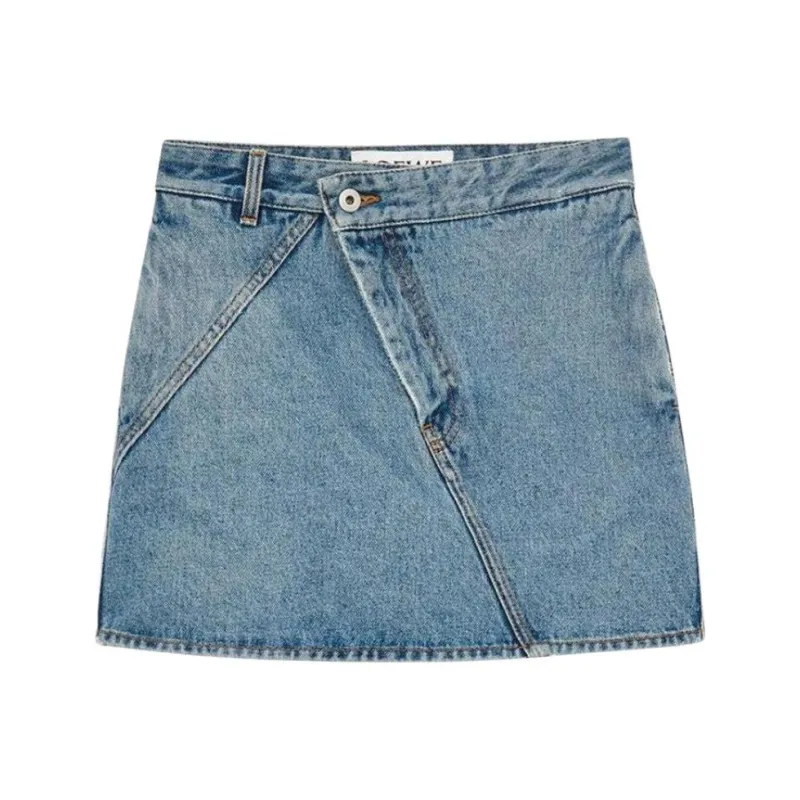 LOEWE Anagram Mini Skirt 'Mid Blue'-0