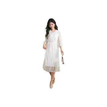 To The West Long Sleeved Dresses Women's White