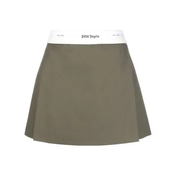 PALM ANGELS Casual Long Skirts Women's Gray Green