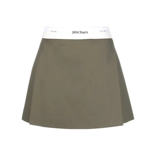 PALM ANGELS Casual Long Skirts Women's Gray Green