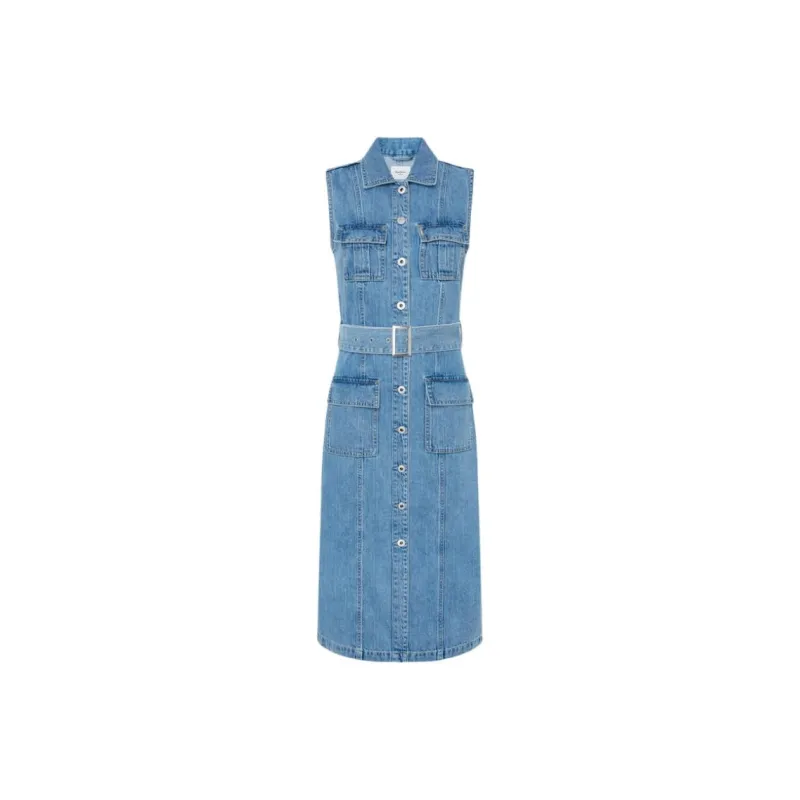 Pepe Jeans Sleeveless Dress Women's Blue-0