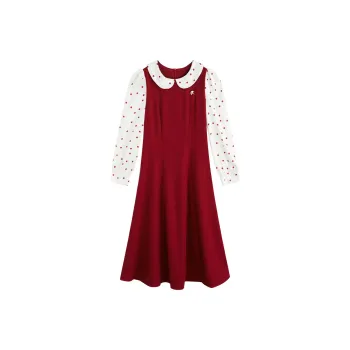 DGMZ Long Sleeved Dresses Women's Red