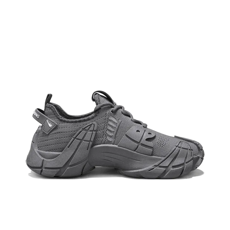 Binary Height Increasing, Lightweight, Breathable, Slip Resistant Low Top Chunky Sneakers Men's Gray-1