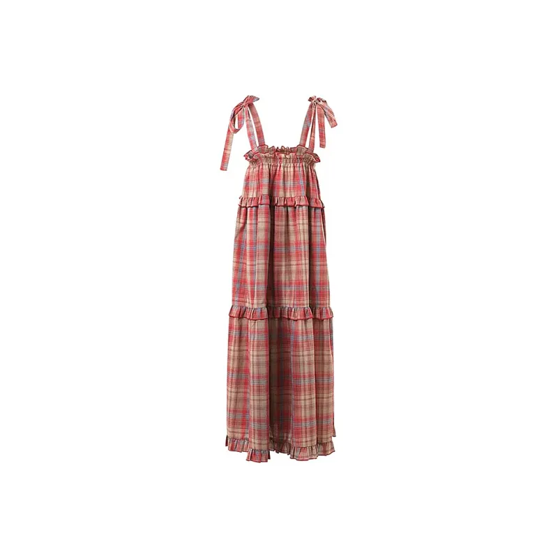 Incolore Slip Dress Women's Plaid-0