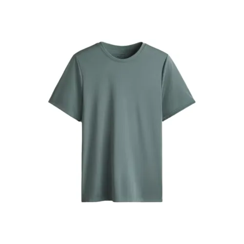 H&M T Shirts Men Turquoises