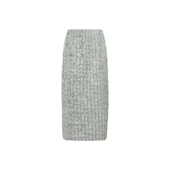 MEIYANG Casual Long Skirt Women's Light Blue